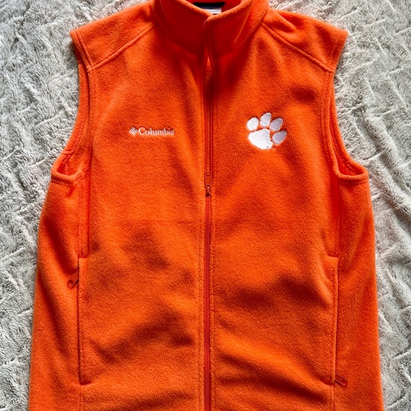 Columbia Other - Clemson Columbia Vibrant Orange Fleece Vest